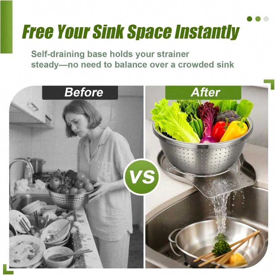 3-Piece Stainless Steel Coland - Home Cooking Fast Foods ulasan dan harga