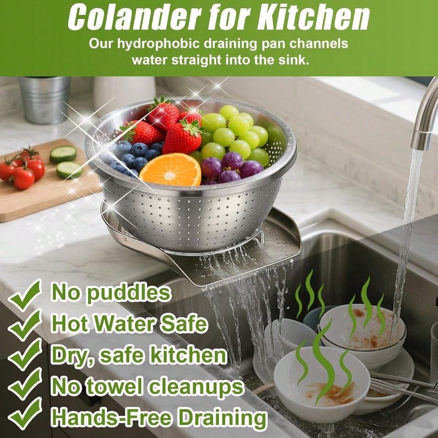 3-Piece Stainless Steel Coland - Home Cooking Fast Foods ulasan dan harga