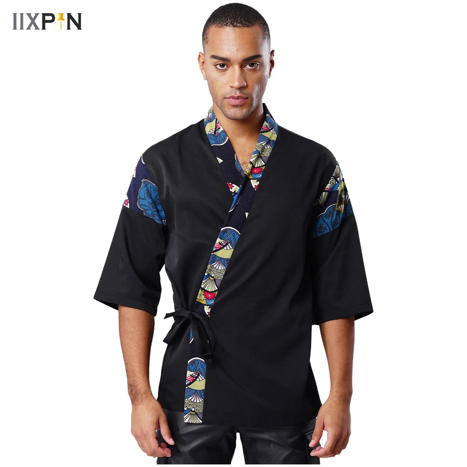 Men's Japanese Sushi Chef Coat - Home Cooking Chef ulasan dan harga