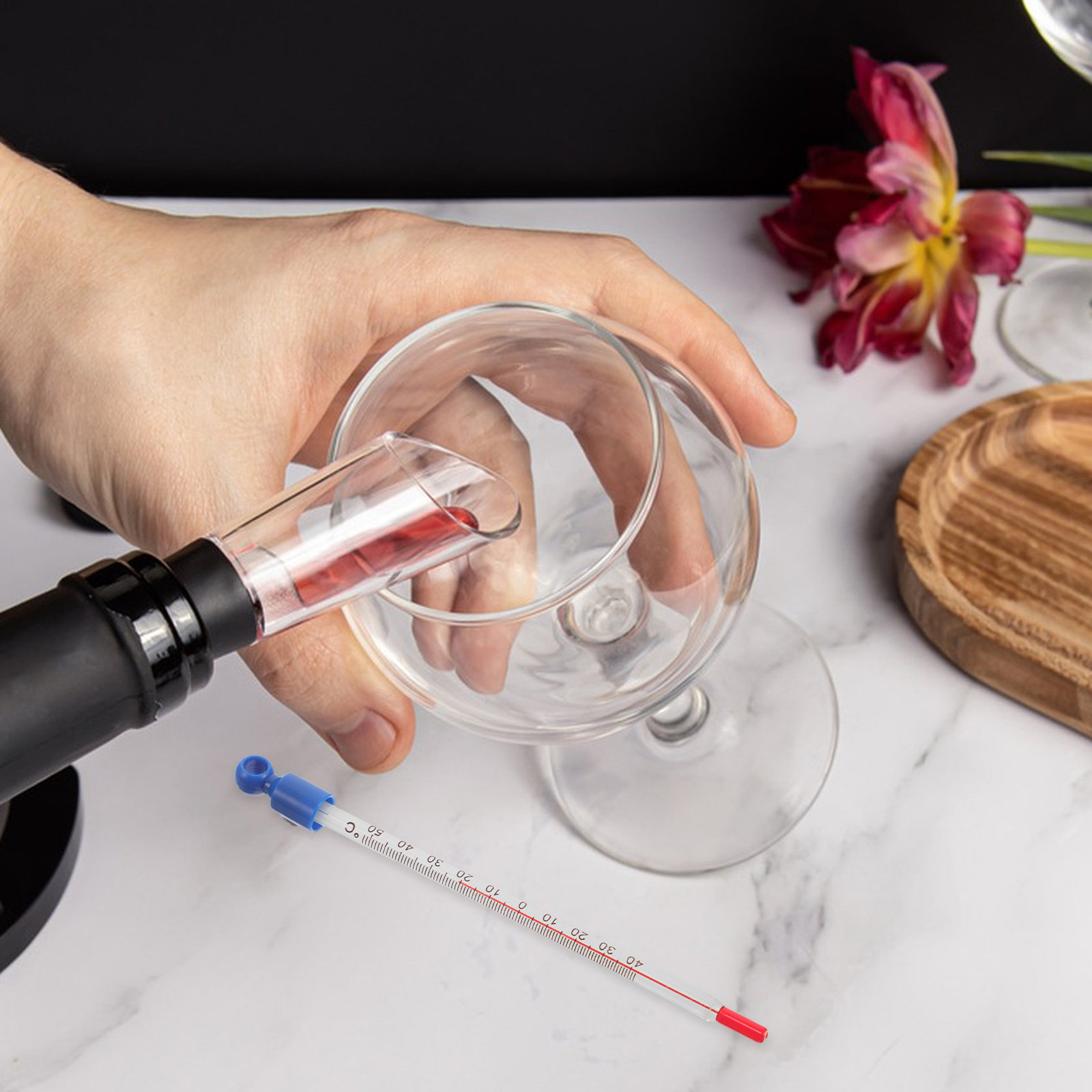 Glass Wine Thermometer Easy Re - Home Cooking Reading ulasan dan harga