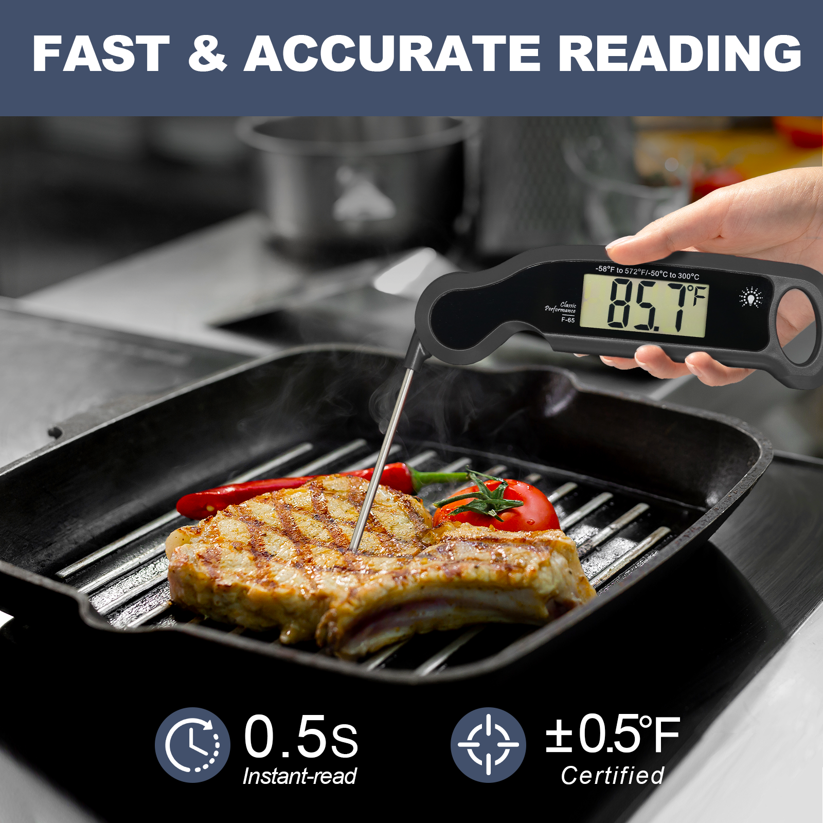 WENMEICE Digital Meat Thermome - Home Cooking Reading ulasan dan harga