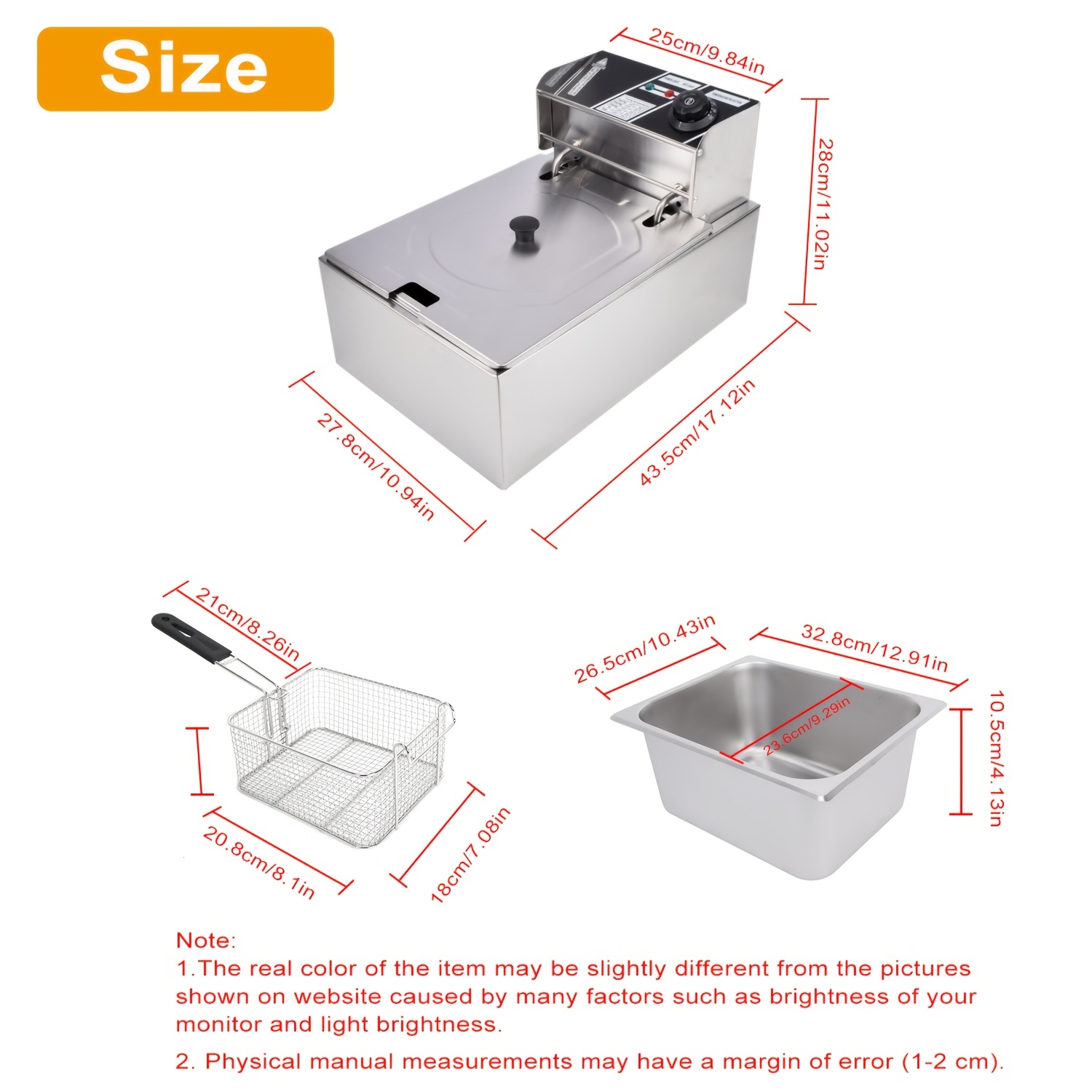 1.59gal Electric Deep Fryer, w - Home Cooking Electric ulasan dan harga